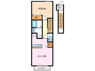 伊勢中川駅 徒歩7分 2階の物件間取画像